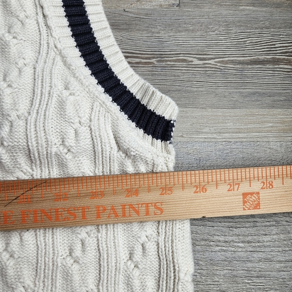 We The Free White Home Game Vest Cable Knit Oversized Sweater Vest Medium - Picture 14 of 14
